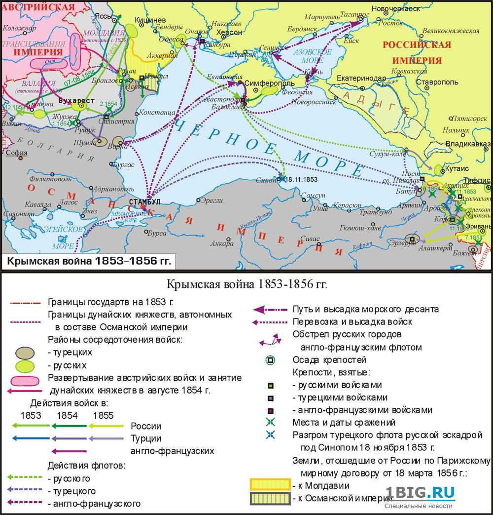 Действия крыма. Крымская война 1853 карта. Крымская война 1853 1856 гг карта. Русско-турецкая война 1853-1856 карта. Крымская война 1853-1856 карта ЕГЭ.